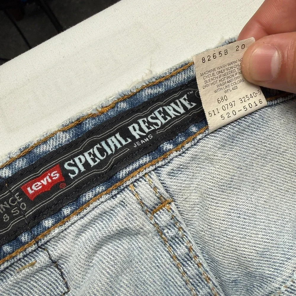 Levis 550 Special Reserve Jeans Mens 36x34 Blue Light Wash Relaxed Tapered Denim